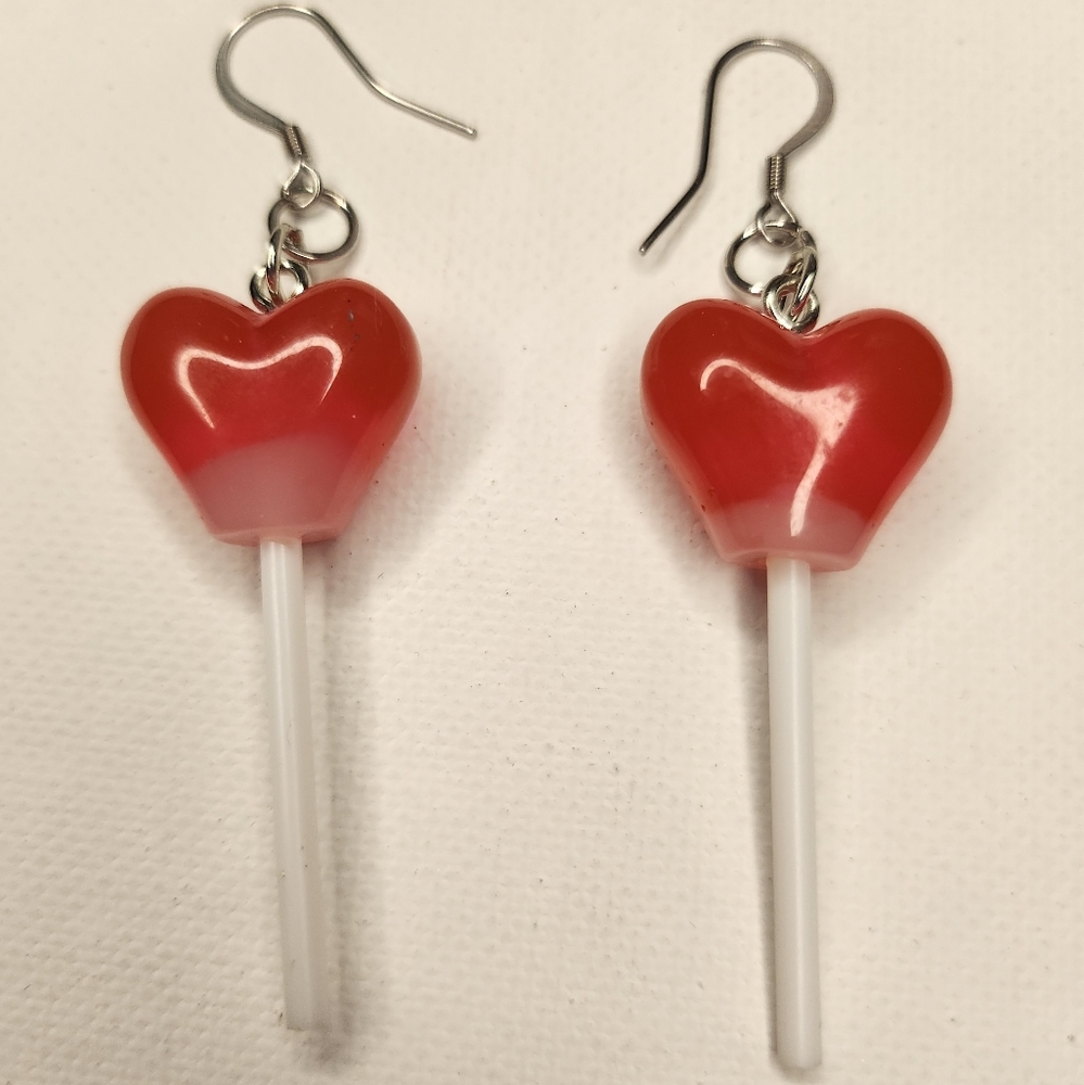 Handmade Heart Sucker Earrings